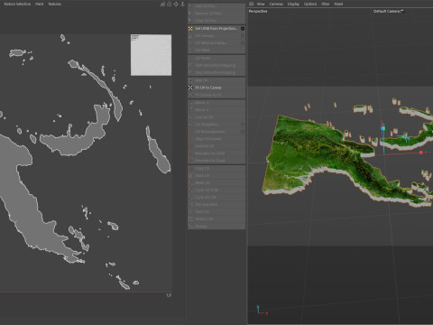 Papua New Guinea terrain map 3D Model