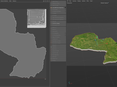 Paraguay terrain map Modèle 3D