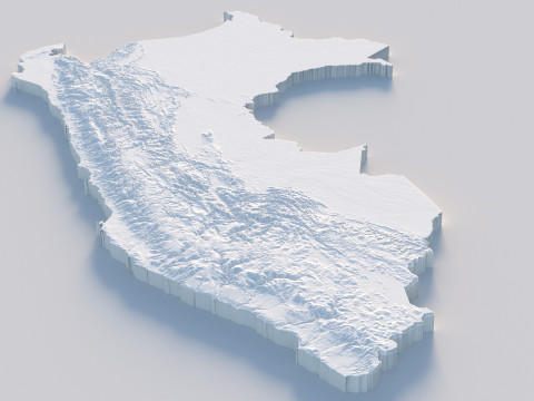 Peru terrain map Modello 3D
