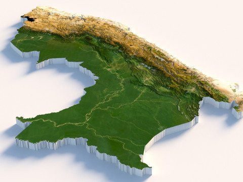 Peru terrain map Modello 3D