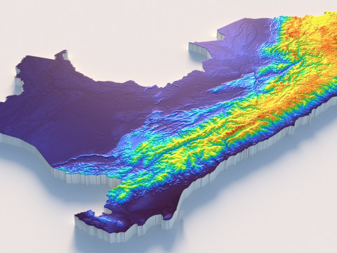 Peru terrain map Modello 3D
