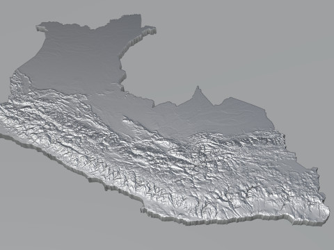 Peru terrain map Modello 3D