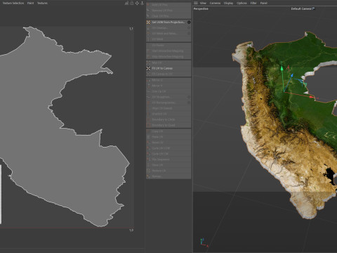 Peru terrain map Modello 3D
