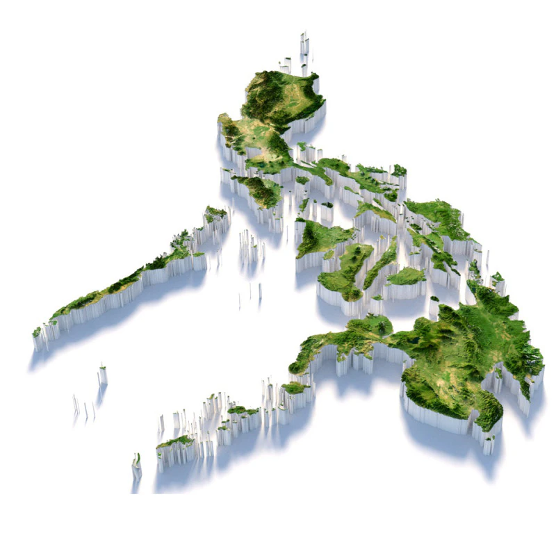 Philippines terrain map 3D Model .c4d .max .obj .3ds .fbx .stl .blend 