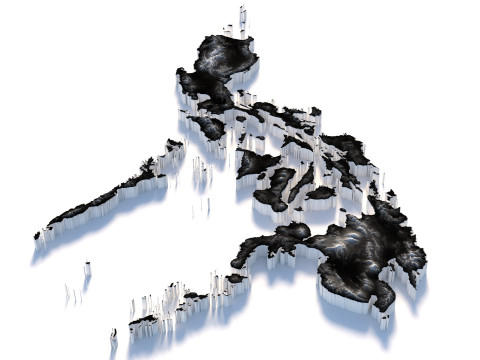 Philippines terrain map 3D Model