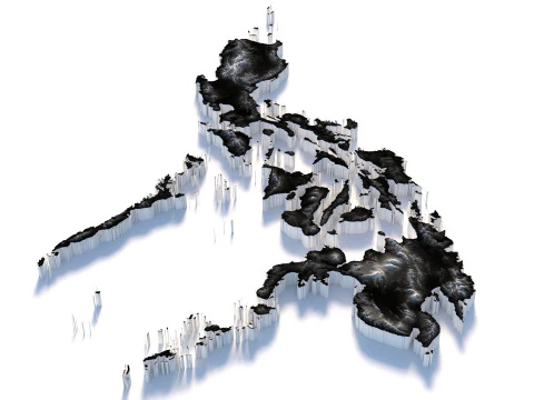 Philippines terrain map 3D Model