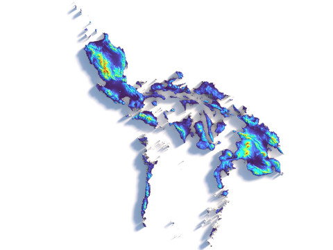 Philippines terrain map 3D Model