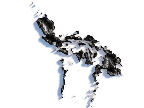 Philippines terrain map 3D Model