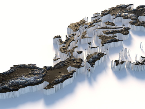 Philippines terrain map 3D Model