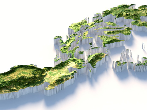 Philippines terrain map 3D Model