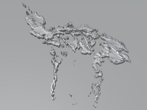 Philippines terrain map 3D Model