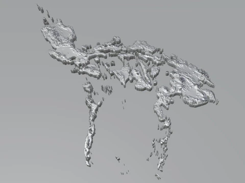Philippines terrain map 3D Model