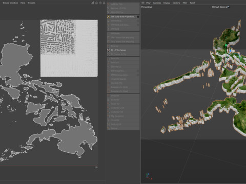 Philippines terrain map 3D Model