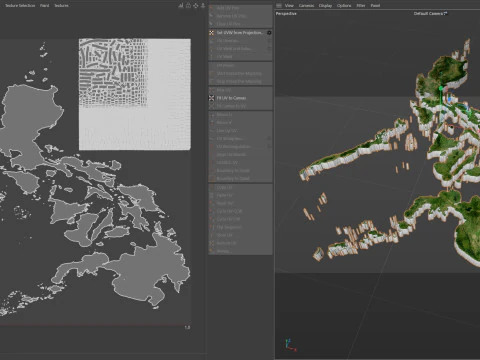 Philippines terrain map 3D Model