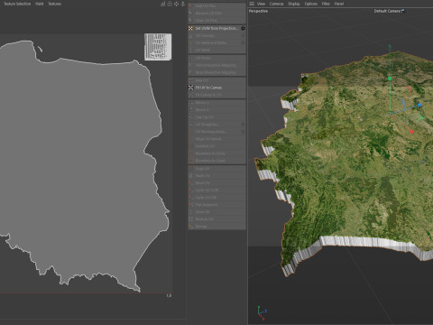 Poland terrain map 3D Model