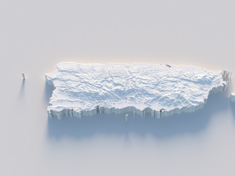 Puerto Rico terrain map 3D Model