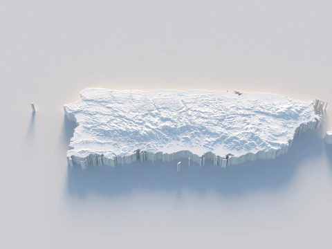 Puerto Rico terrain map 3D Model