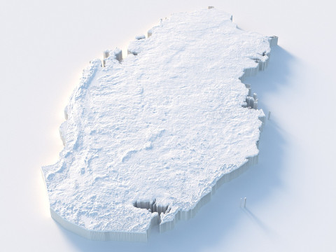 Qatar terrain map Modello 3D