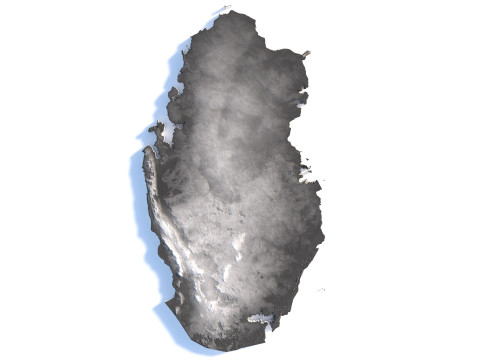 Qatar terrain map Modello 3D