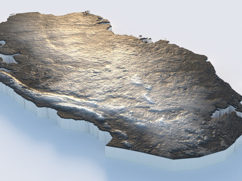 Qatar terrain map Modello 3D