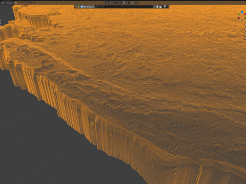 Qatar terrain map Modello 3D