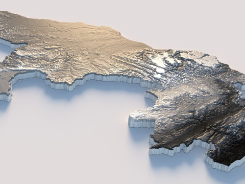 Republic of the Congo terrain map Model 3D