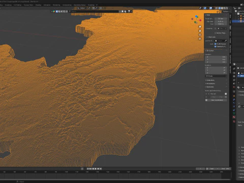 Republic of the Congo terrain map 3D Model