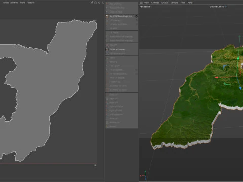 Republic of the Congo terrain map 3D Model