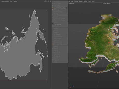 Russia terrain map 3D Model