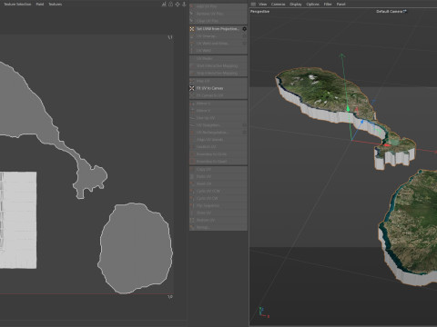 Saint Kitts and Nevis terrain map Modèle 3D