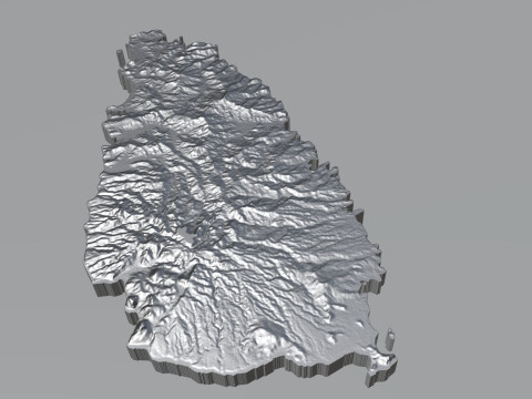 Saint Lucia terrain map Modèle 3D