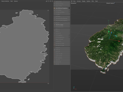 Saint Lucia terrain map Modèle 3D