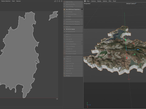 Saint Martin terrain map 3D Model