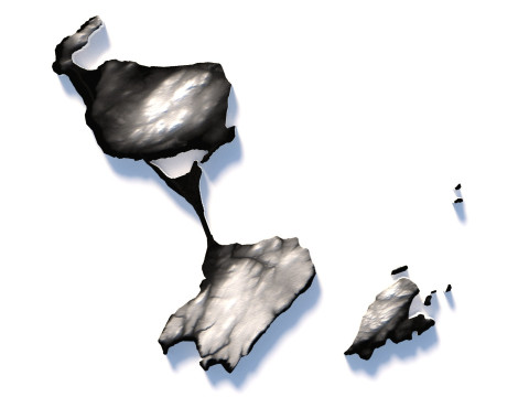 Saint Pierre and Miquelon terrain map 3Dモデル