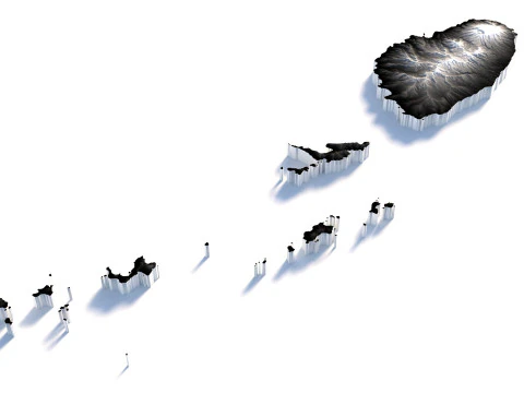 Saint Vincent and the Grenadines terrain map 3D Model
