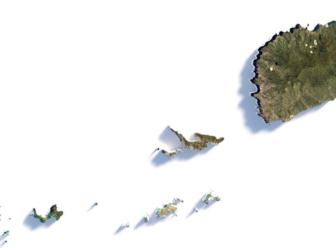 Saint Vincent and the Grenadines terrain map 3D मॉडल