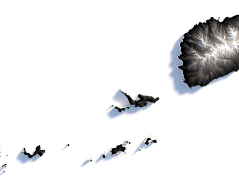 Saint Vincent and the Grenadines terrain map 3D मॉडल