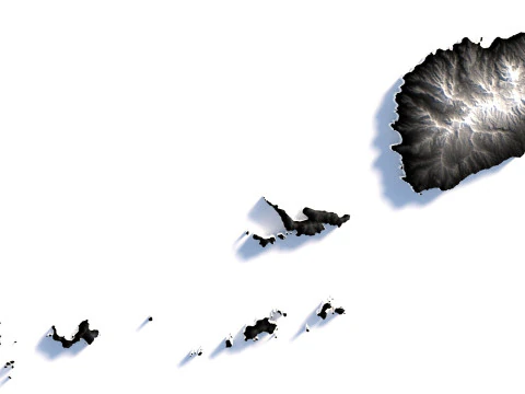 Saint Vincent and the Grenadines terrain map 3D Model