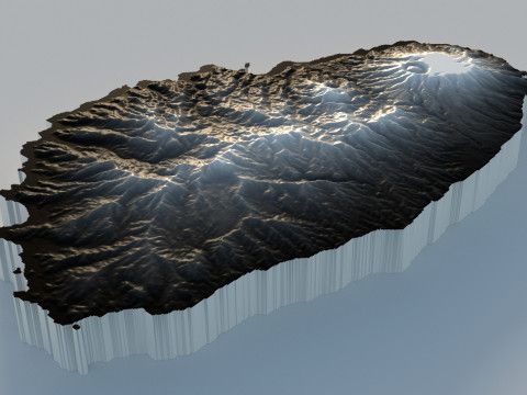 Saint Vincent and the Grenadines terrain map 3D मॉडल
