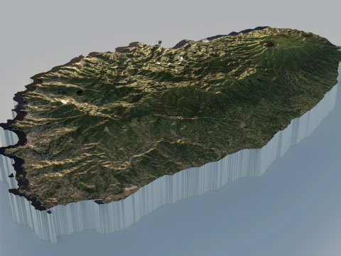 Saint Vincent and the Grenadines terrain map 3D Model