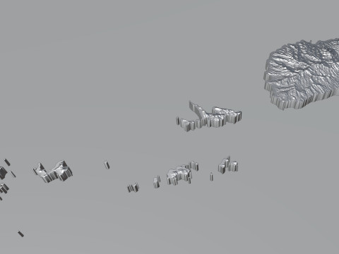 Saint Vincent and the Grenadines terrain map 3D मॉडल