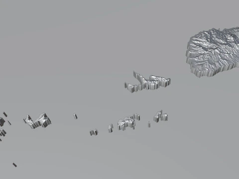 Saint Vincent and the Grenadines terrain map 3D Model