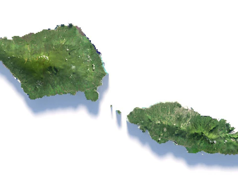 Samoa terrain map 3D Model