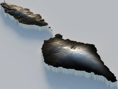 Samoa terrain map 3D Model
