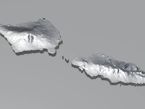 Samoa terrain map 3D Model