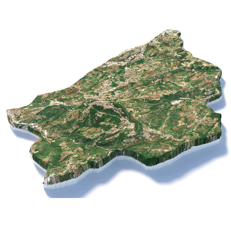 San Marino terrain map 3D Model .c4d .max .obj .3ds .fbx .stl .blend 