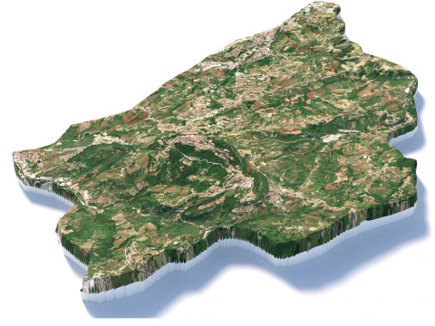 San Marino terrain map 3D Model