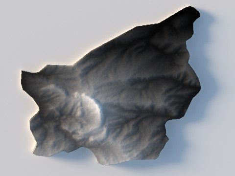 San Marino terrain map Model 3D