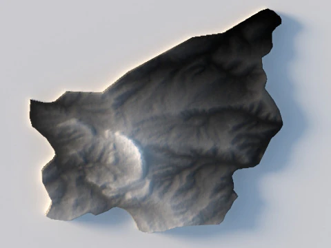 San Marino terrain map 3D Model