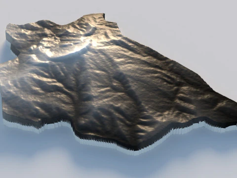 San Marino terrain map 3D Model